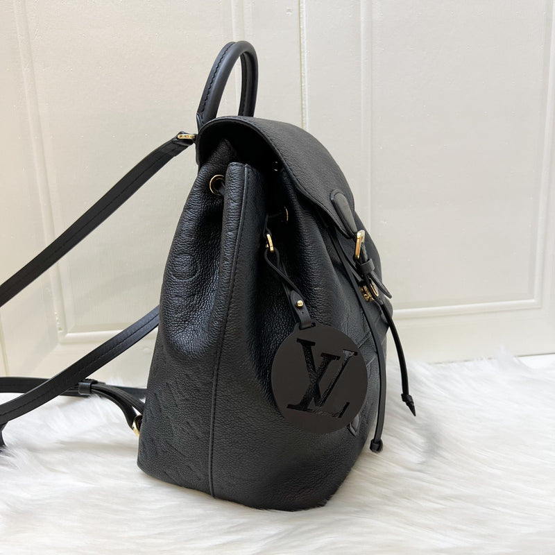 LV Montsouris Backpack in Black Empreinte Leather and GHW