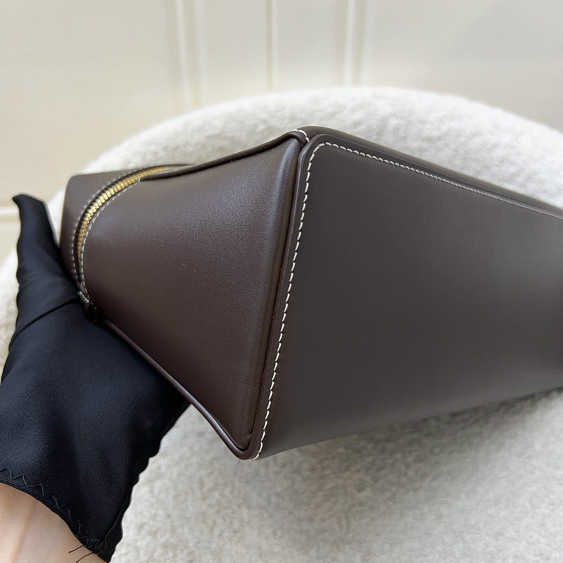 Loro Piana LP 27 Extra Bag in Dark Chocolate Licorice / Sun Gold Smooth Calfskin and GHW