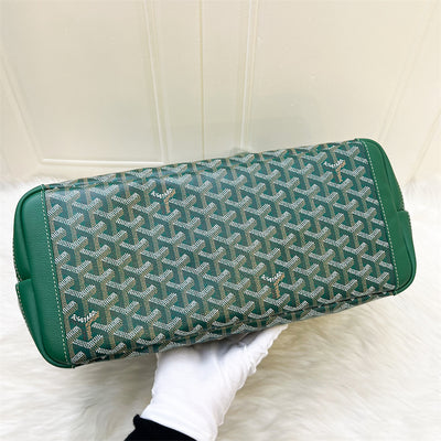 Goyard Artois MM in Green Signature Goyardine Canvas and Leather Trim