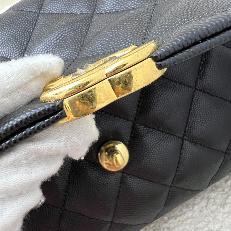 Chanel 22K Coco First Small Flap in Black Caviar and AGHW (Model: AS3633)