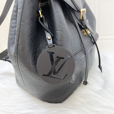 LV Montsouris Backpack in Black Empreinte Leather and GHW