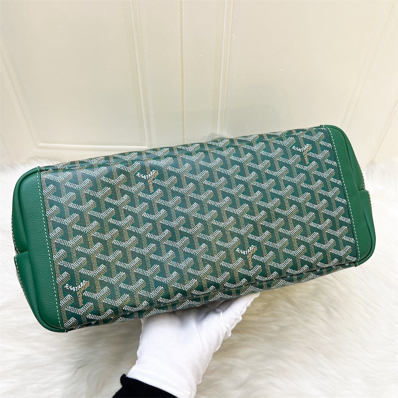 Goyard Artois MM in Green Signature Goyardine Canvas and Leather Trim