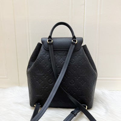 LV Montsouris Backpack in Black Empreinte Leather and GHW