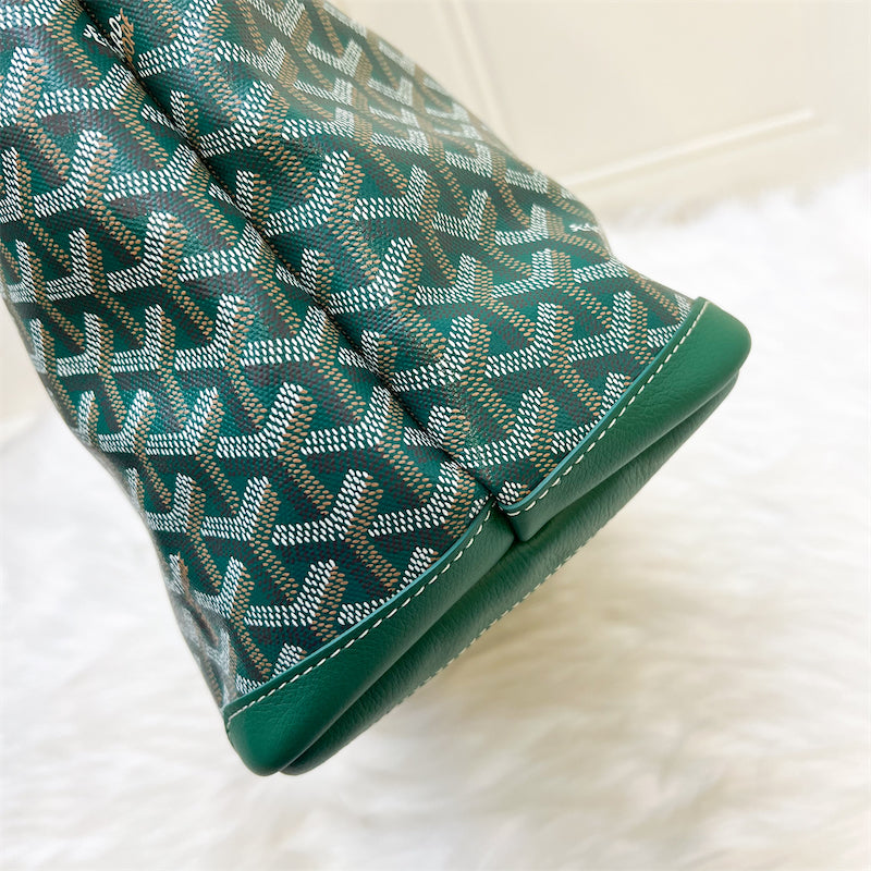 Goyard Artois MM in Green Signature Goyardine Canvas and Leather Trim