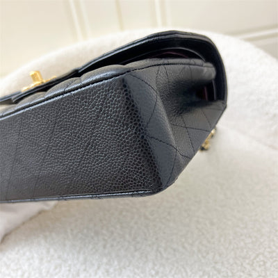 Chanel Small Classic Flap CF in Black Caviar GHW