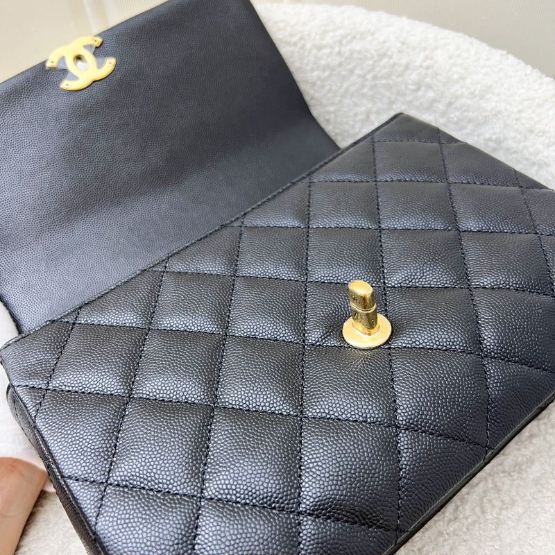 Chanel 22K Coco First Small Flap in Black Caviar and AGHW (Model: AS3633)