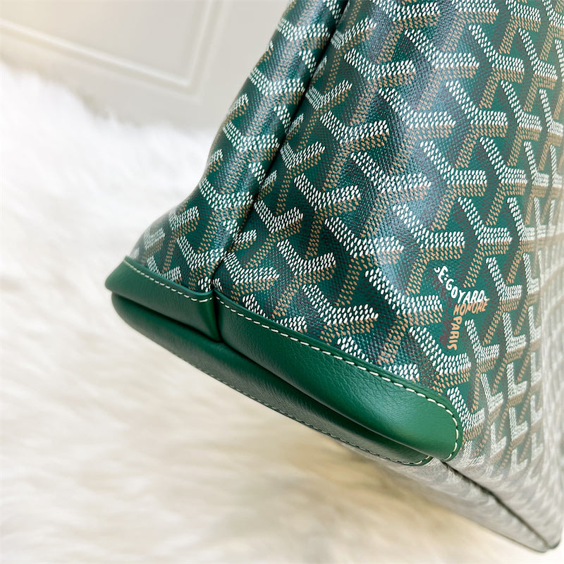 Goyard Artois MM in Green Signature Goyardine Canvas and Leather Trim