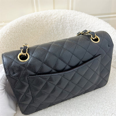 Chanel Small Classic Flap CF in Black Caviar GHW