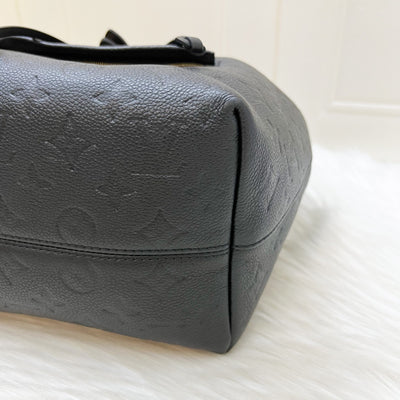 LV Montsouris Backpack in Black Empreinte Leather and GHW