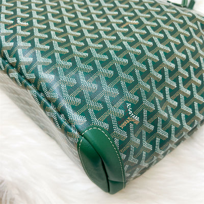 Goyard Artois MM in Green Signature Goyardine Canvas and Leather Trim