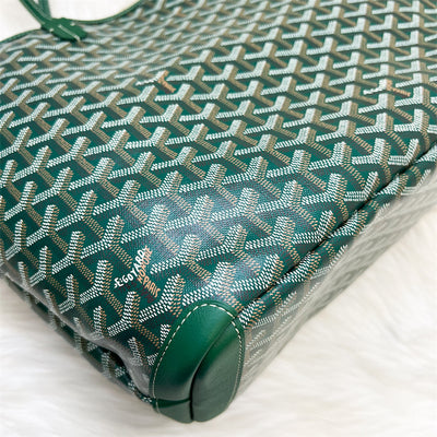 Goyard Artois MM in Green Signature Goyardine Canvas and Leather Trim