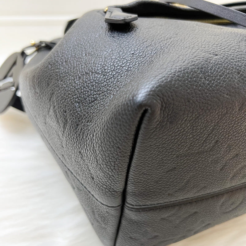 LV Montsouris Backpack in Black Empreinte Leather and GHW