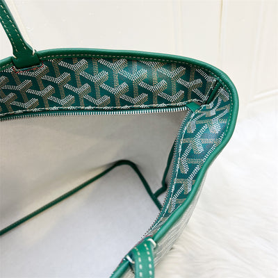 Goyard Artois MM in Green Signature Goyardine Canvas and Leather Trim