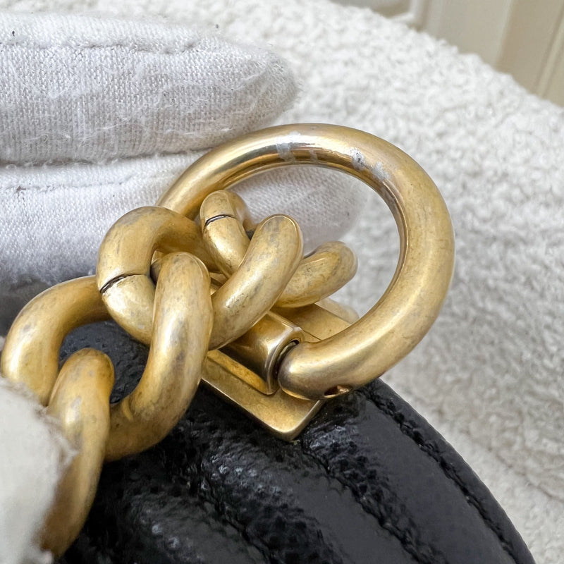 Chanel Medium 25cm Boy Flap in Black Caviar and AGHW