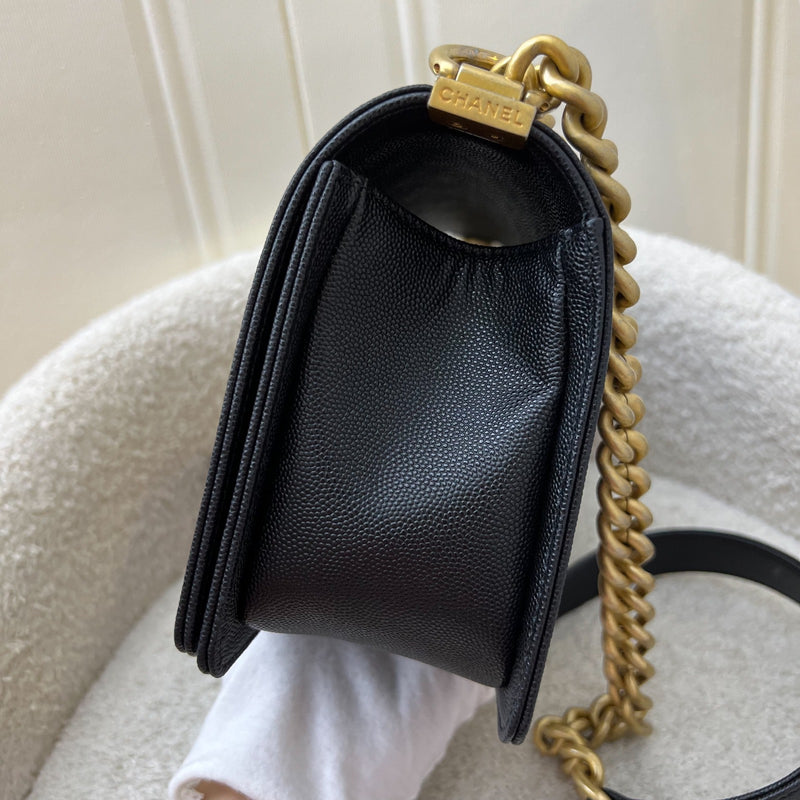 Chanel Medium 25cm Boy Flap in Black Caviar and AGHW