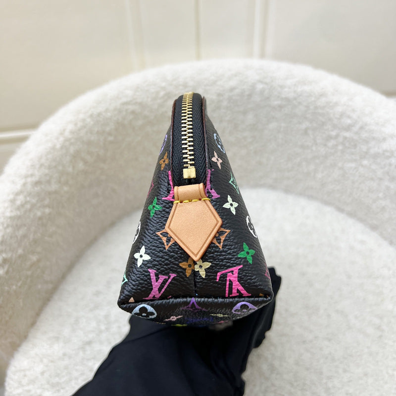 LV x Murakami Vintage Toiletry Pouch in Multicolore Noir Black Monogram Canvas and GHW (Model: M47355)