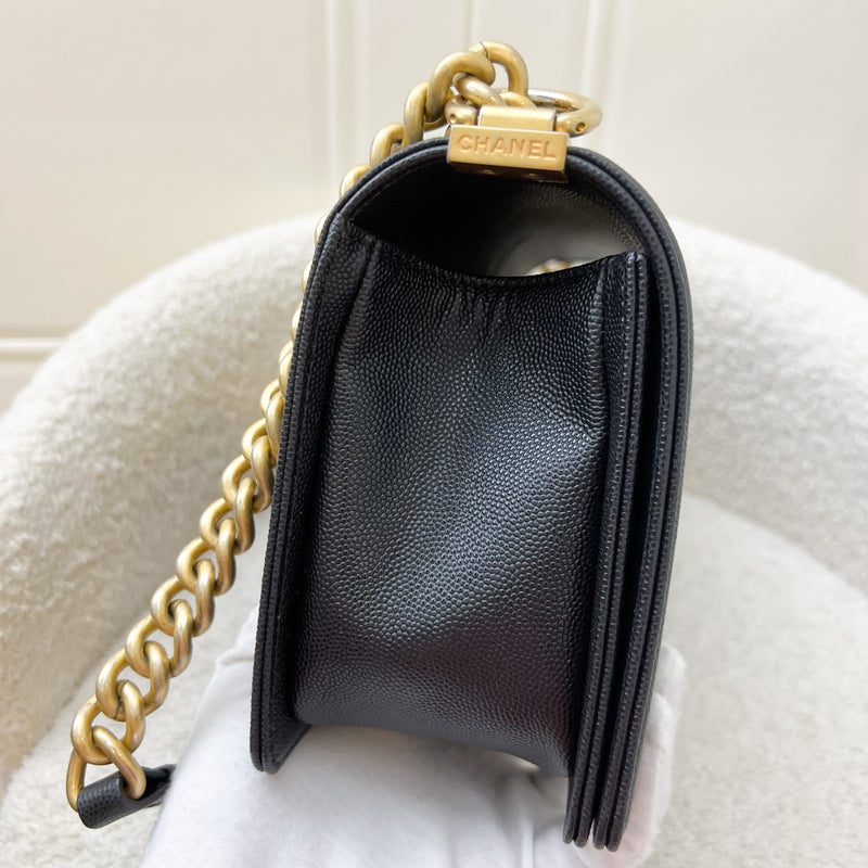 Chanel Medium 25cm Boy Flap in Black Caviar and AGHW