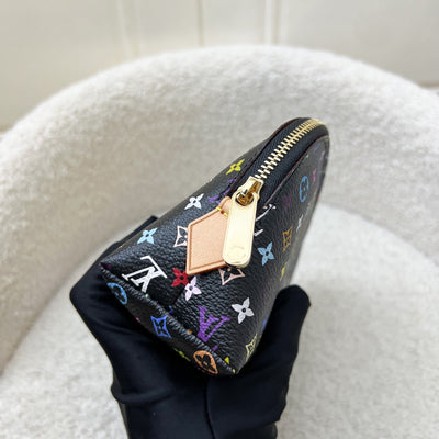 LV x Murakami Vintage Toiletry Pouch in Multicolore Noir Black Monogram Canvas and GHW (Model: M47355)