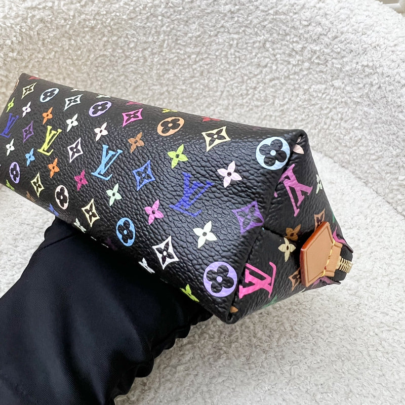 LV x Murakami Vintage Toiletry Pouch in Multicolore Noir Black Monogram Canvas and GHW (Model: M47355)