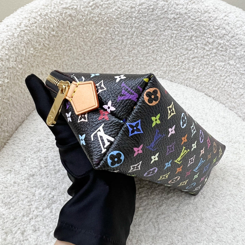 LV x Murakami Vintage Toiletry Pouch in Multicolore Noir Black Monogram Canvas and GHW (Model: M47355)