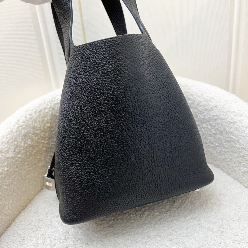 [Brand New] Hermes Picotin 18 in Black Noir Clemence Leather and PHW