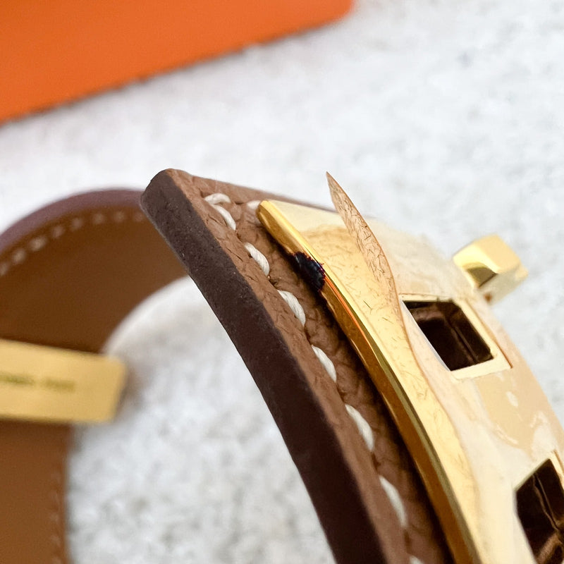 Hermes Collier de Chein CDC 24 in Gold Madame Leather and GHW size T2