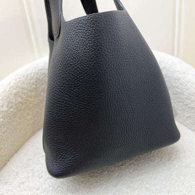 [Brand New] Hermes Picotin 18 in Black Noir Clemence Leather and PHW