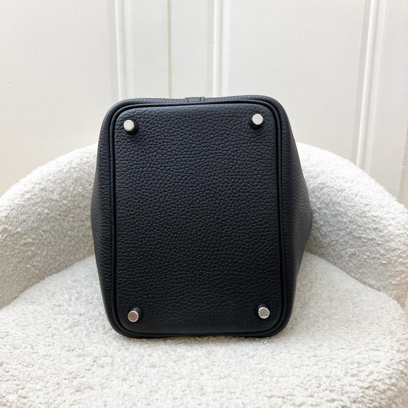 [Brand New] Hermes Picotin 18 in Black Noir Clemence Leather and PHW