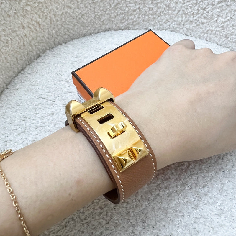 Hermes Collier de Chein CDC 24 in Gold Madame Leather and GHW size T2