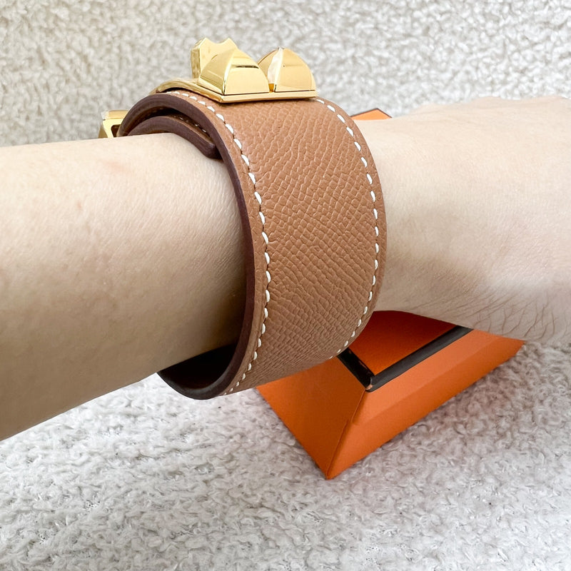 Hermes Collier de Chein CDC 24 in Gold Madame Leather and GHW size T2