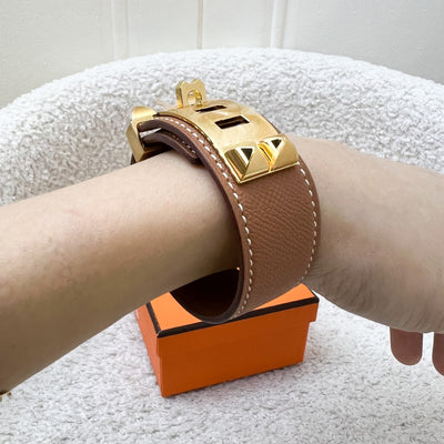 Hermes Collier de Chein CDC 24 in Gold Madame Leather and GHW size T2