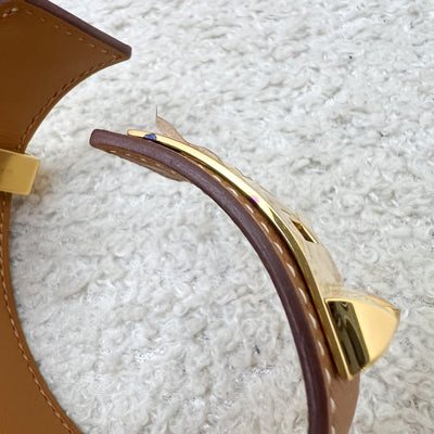 Hermes Collier de Chein CDC 24 in Gold Madame Leather and GHW size T2