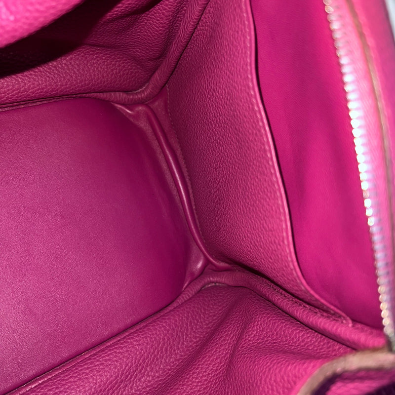 Hermes Lindy 34 in Purple Clemence Leather and PHW
