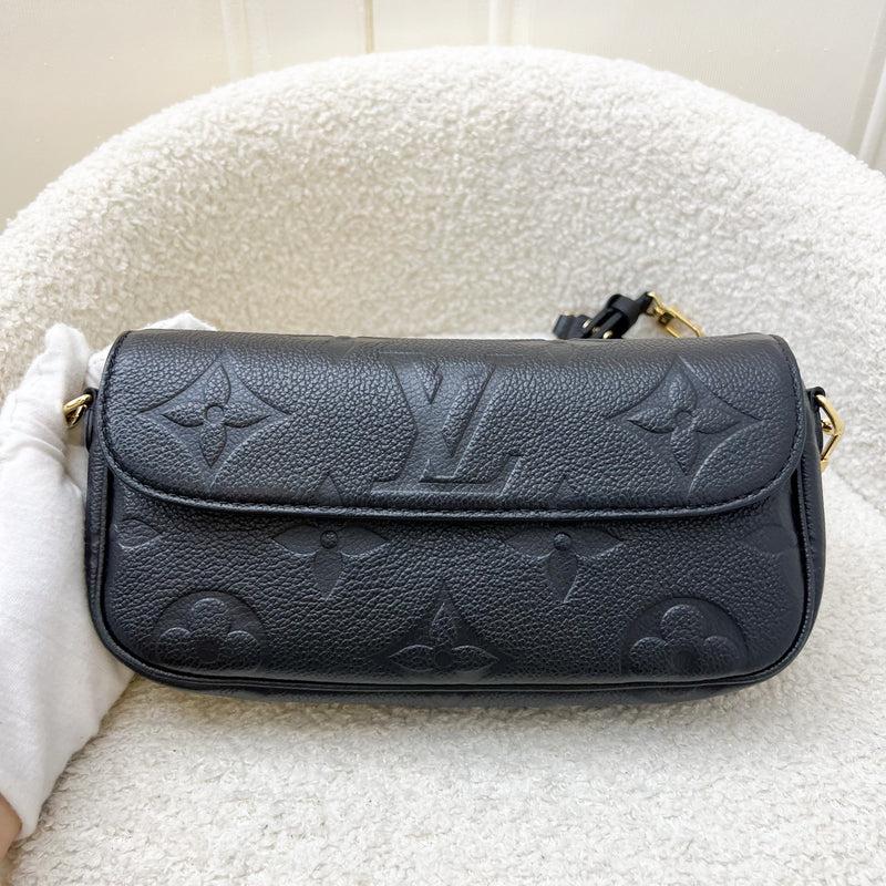 LV Ivy Wallet On Chain WOC / Mini Bag in Black Giant Monogram Empreinte Leather and GHW