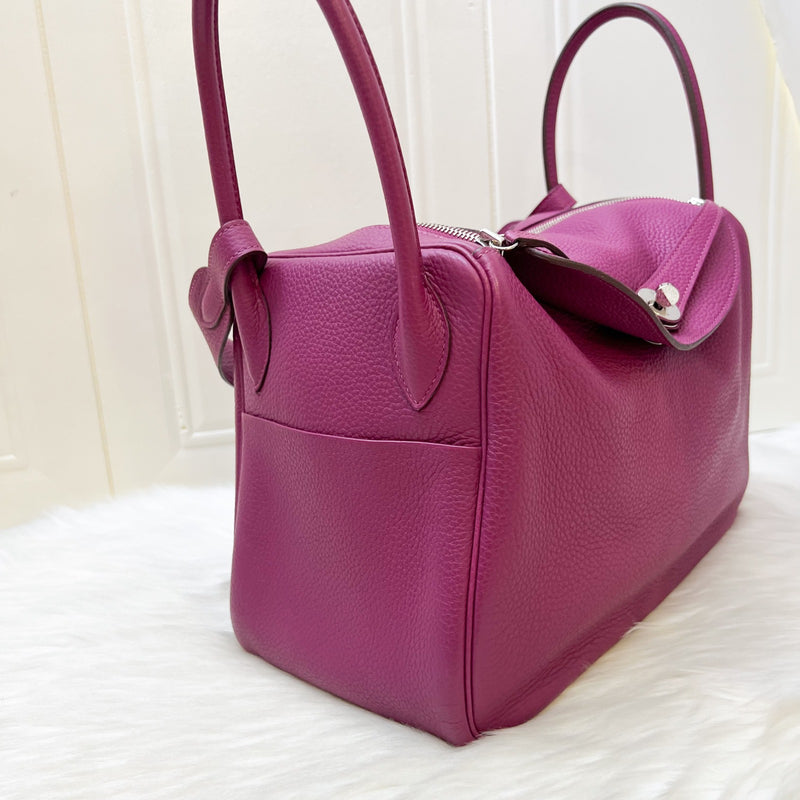 Hermes Lindy 34 in Purple Clemence Leather and PHW
