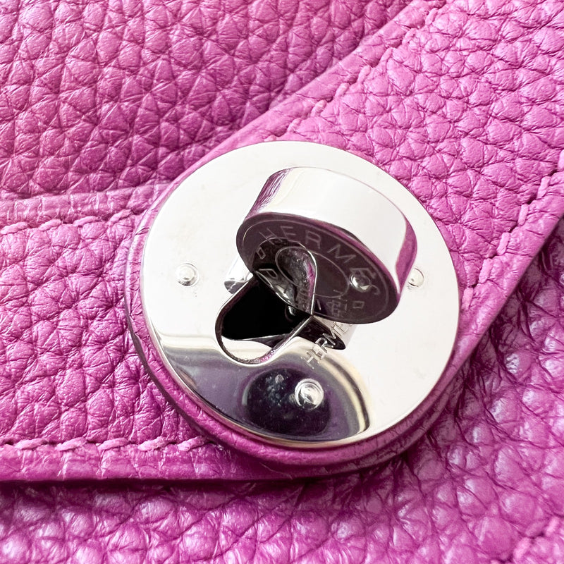 Hermes Lindy 34 in Purple Clemence Leather and PHW
