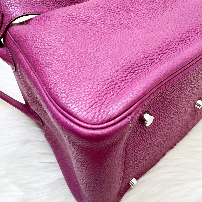 Hermes Lindy 34 in Purple Clemence Leather and PHW