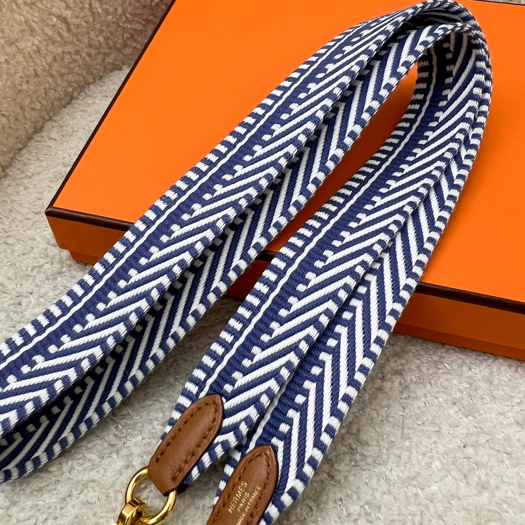 Hermes Sangle Cavale 25mm Bag Strap in Blue and GHW – Brands