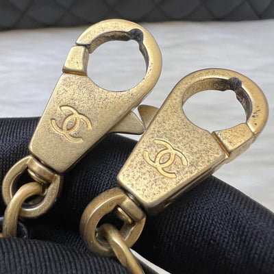 Chanel Large 32cm Coco Handle Flap in Black Caviar and AGHW