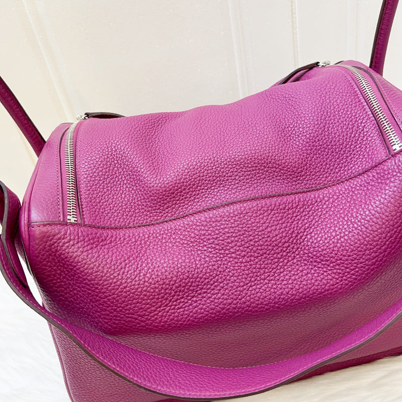 Hermes Lindy 34 in Purple Clemence Leather and PHW