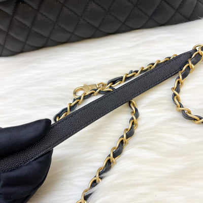 Chanel Large 32cm Coco Handle Flap in Black Caviar and AGHW
