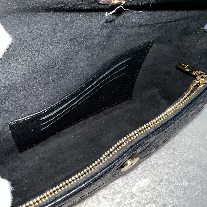LV Ivy Wallet On Chain WOC / Mini Bag in Black Giant Monogram Empreinte Leather and GHW