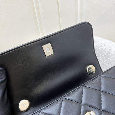 Chanel Small Trendy CC Top Handle Flap in Black Lambskin LGHW (Model: A92236)