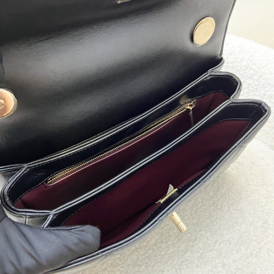 Chanel Small Trendy CC Top Handle Flap in Black Lambskin LGHW (Model: A92236)