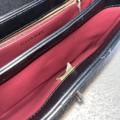 Chanel Small Trendy CC Top Handle Flap in Black Lambskin LGHW (Model: A92236)