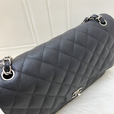 Chanel Jumbo Classic Flap CF in Black Caviar and SHW