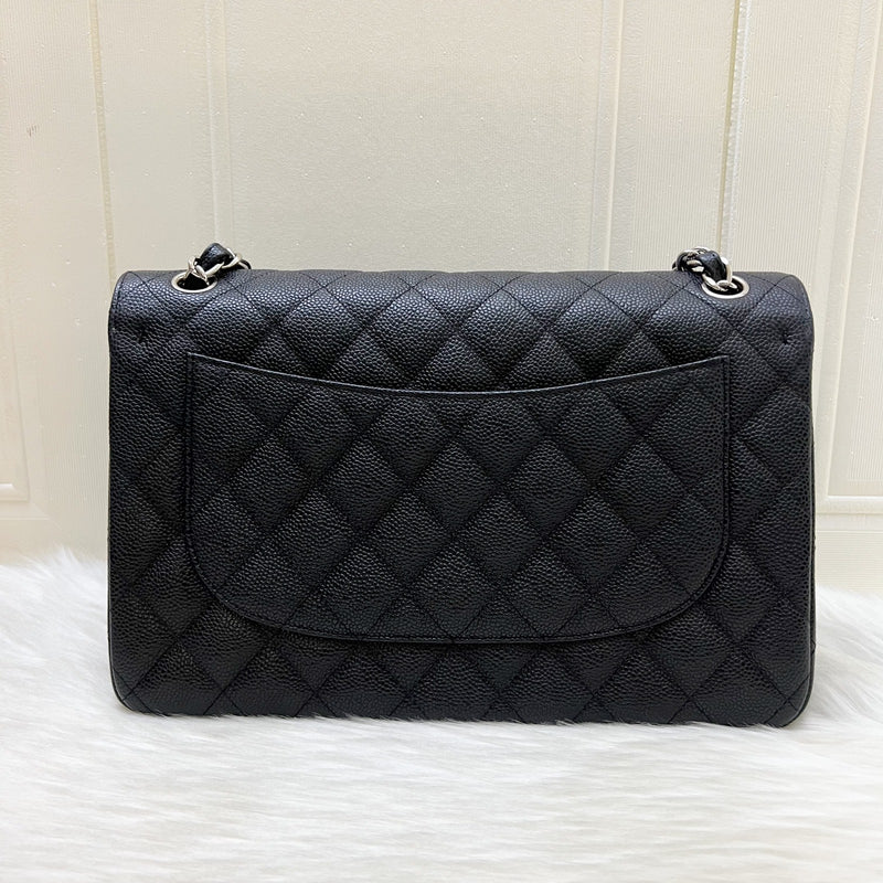 Chanel Jumbo Classic Flap CF in Black Caviar and SHW