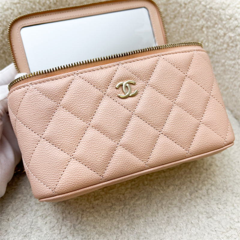 Chanel Classic Small Vanity in 24C Light Pink Caviar and LGHW