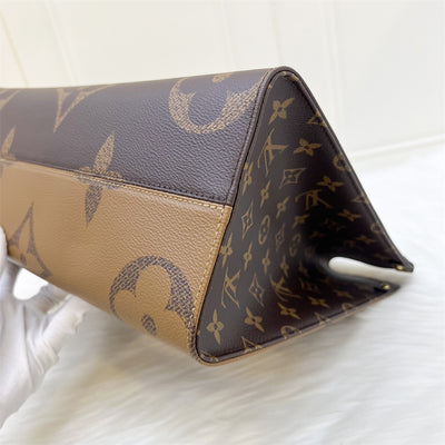 LV Onthego MM in Reverse Monogram Canvas and GHW