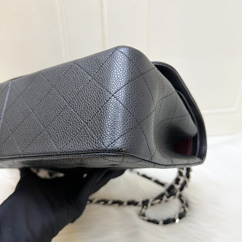 Chanel Jumbo Classic Flap CF in Black Caviar and SHW